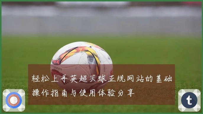 轻松上手英超买球正规网站的基础操作指南与使用体验分享
